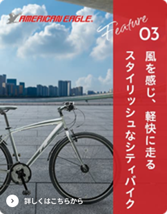 風を感じ、軽快に走るスタイリッシュなシティバイク