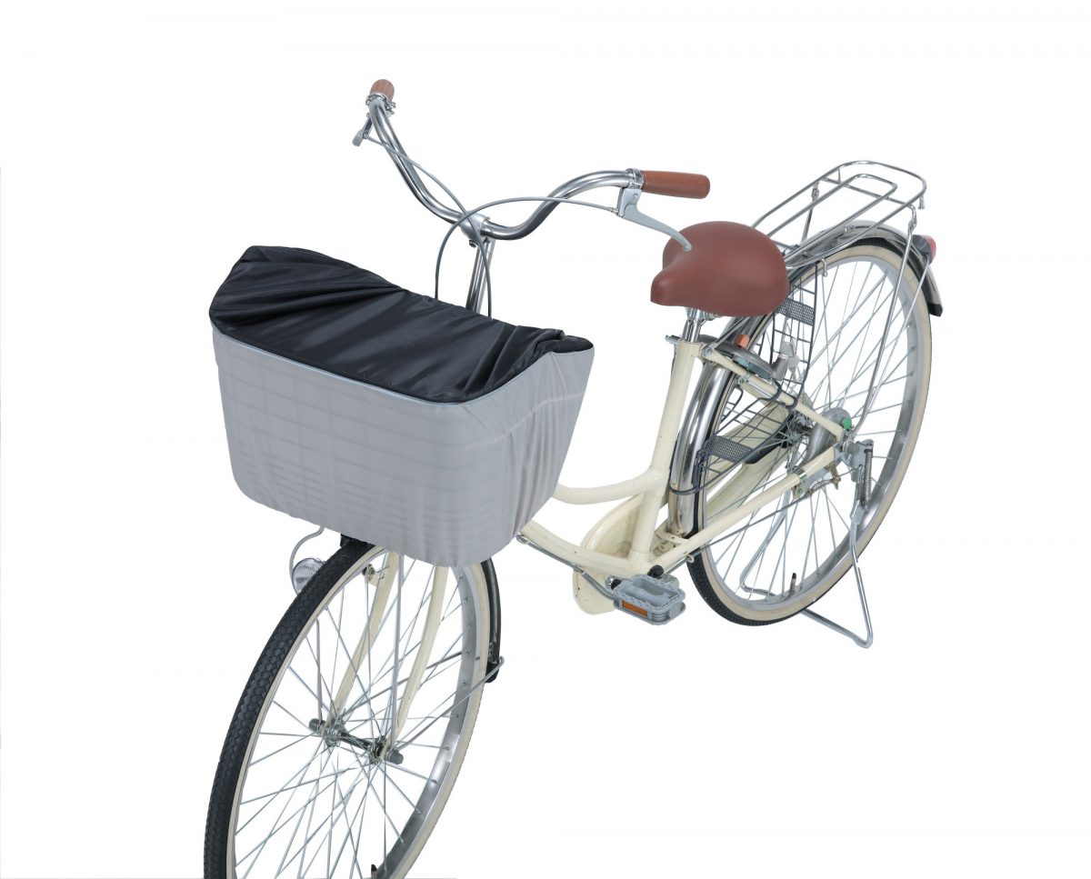 伸縮フィットするカゴカバー 前カゴ用
