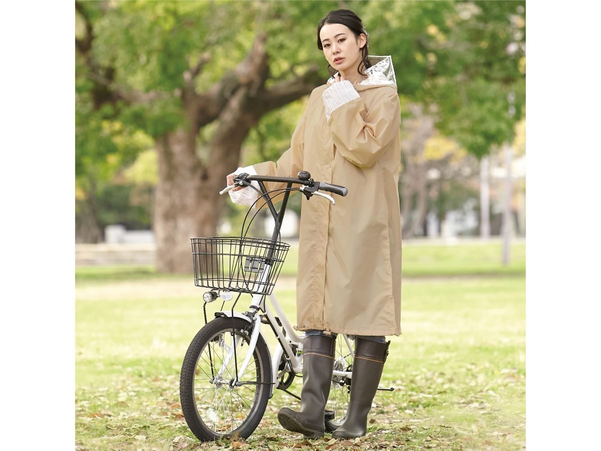 HARAINY BICYCLE  RAIN  WEAR バイシクルレインウェア ベージュストライプ