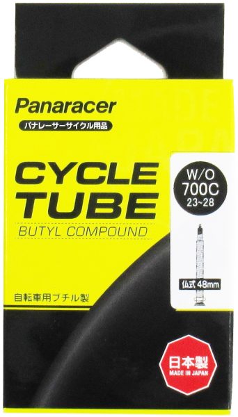 Panaracer チューブ 700×23-28C 仏式ロング バルブ長約48mm 箱入り | チューブ